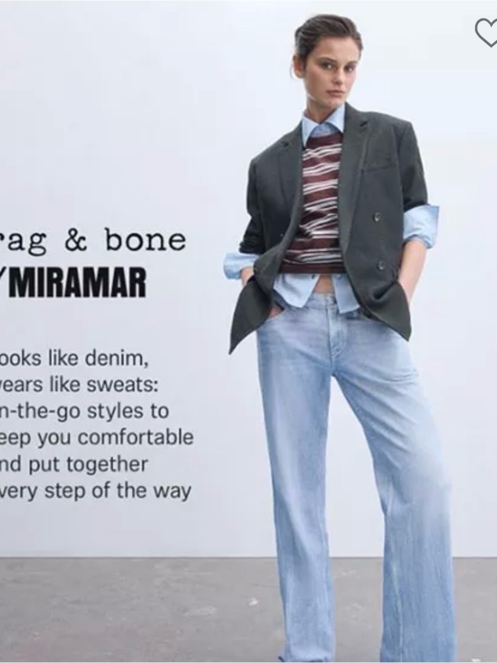 Rag and Bone Miramar Shea Full Relaxed in Riverly Sweatpant Jeans - Picture 8 of 9